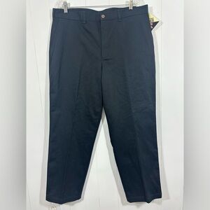 NWT Farah Khaki Black Stain Wrinkle Free Pants Size 38x30 Flat Front Classic Fit
